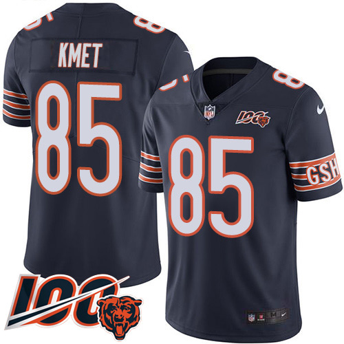 Chicago Bears #85 Cole Kmet Navy Blue Team Color Men's Stitched 100th Season Vapor Untouchable Limited Jersey Men's cheap jerseys for sale - CheapJerseys.Shop