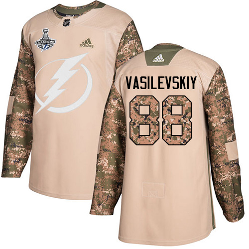 Tampa Bay Lightning #88 Andrei Vasilevskiy Camo Authentic 2017 Veterans Day Youth 2020 Stanley Cup Champions Stitched Jersey Youth cheap jerseys for sale - CheapJerseys.Shop