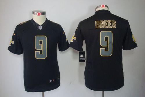 Saints #9 Drew Brees Black Impact Youth Stitched Limited Jersey cheap jerseys for sale - CheapJerseys.Shop