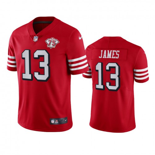 San Francisco 49ers #13 Richie James Red Rush Youth 75th Anniversary Stitched Vapor Untouchable Limited Jersey Youth cheap jerseys for sale - CheapJerseys.Shop