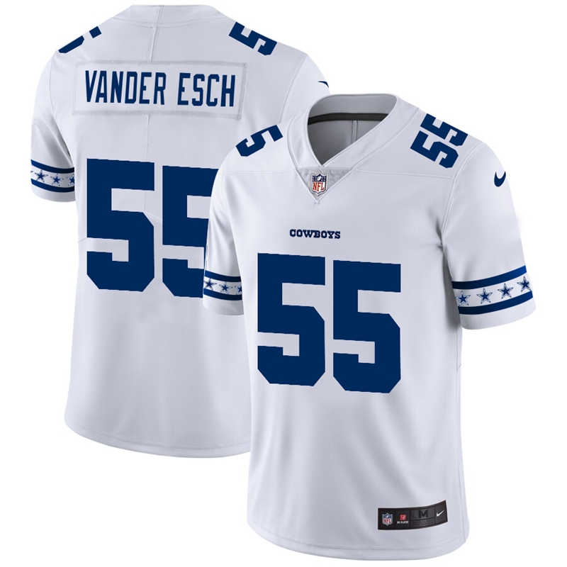Dallas Cowboys #55 Leighton Vander Esch White Team Logo Vapor Limited Jersey cheap jerseys for sale - CheapJerseys.Shop