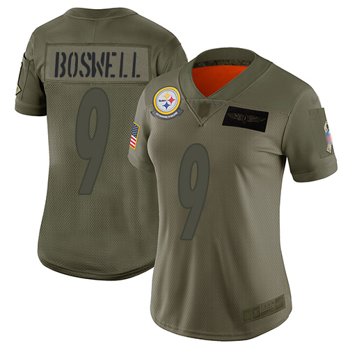 Pittsburgh Steelers #9 Chris Boswell Camo Women's Stitched Limited 2019 Salute to Service Jersey Womens cheap jerseys for sale - CheapJerseys.Shop