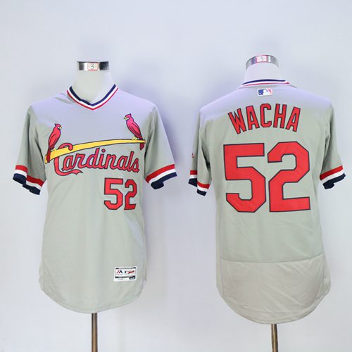 St.Louis Cardinals #52 Michael Wacha Grey Flexbase Authentic Collection Cooperstown Stitched Jersey Men's cheap jerseys for sale - CheapJerseys.Shop