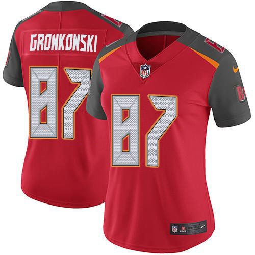 Buccaneers #87 Rob Gronkowski Red Team Color Women's Stitched Vapor Untouchable Limited Jersey cheap jerseys for sale - CheapJerseys.Shop