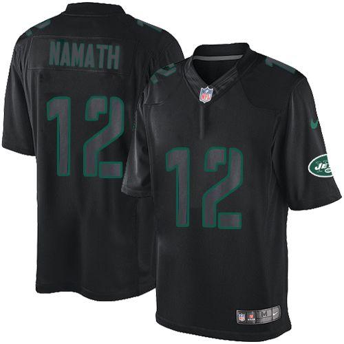 Jets #12 Joe Namath Black Men's Stitched Impact Limited Jersey cheap jerseys for sale - CheapJerseys.Shop