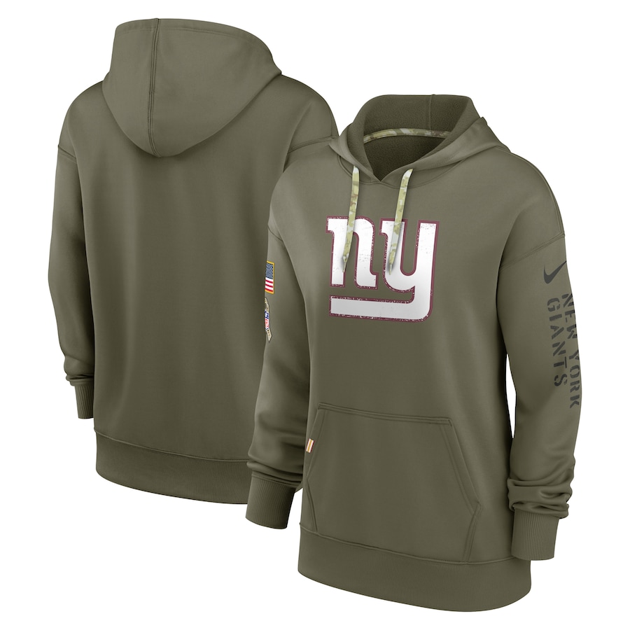New York Giants Women's 2022 Salute To Service Performance Pullover Hoodie - Olive cheap jerseys for sale - CheapJerseys.Shop