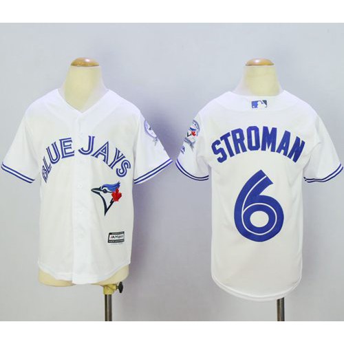Toronto Blue Jays #6 Marcus Stroman White Cool Base Stitched Youth Jersey Youth cheap jerseys for sale - CheapJerseys.Shop