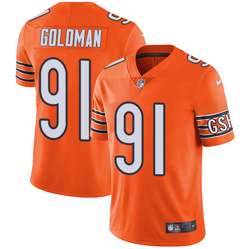 Chicago Bears #91 Eddie Goldman Orange Men's Stitched Limited Rush Jersey Men's cheap jerseys for sale - CheapJerseys.Shop