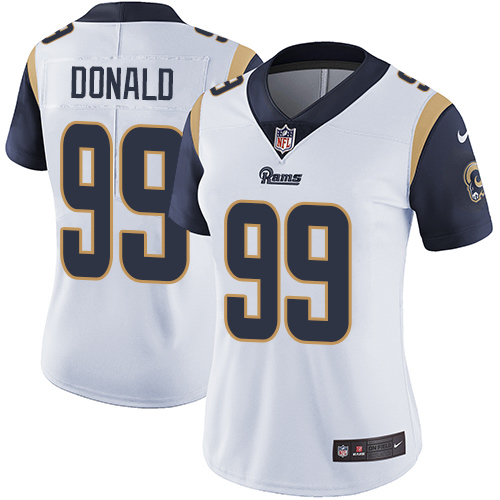 Rams #99 Aaron Donald White Women's Stitched Vapor Untouchable Limited Jersey cheap jerseys for sale - CheapJerseys.Shop