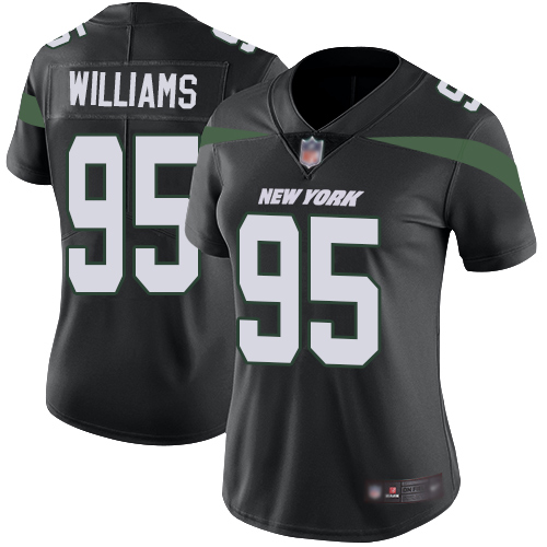 New York Jets #95 Quinnen Williams Black Alternate Women's Stitched Vapor Untouchable Limited Jersey Womens cheap jerseys for sale - CheapJerseys.Shop