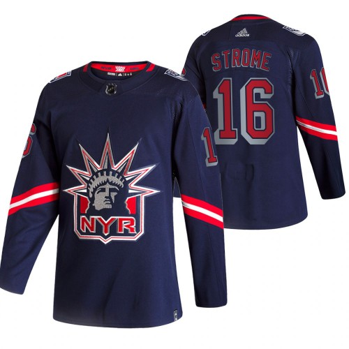 New York New York Rangers #16 Ryan Strome Navy Men's 2020-21 Reverse Retro Alternate Jersey Men's cheap jerseys for sale - CheapJerseys.Shop