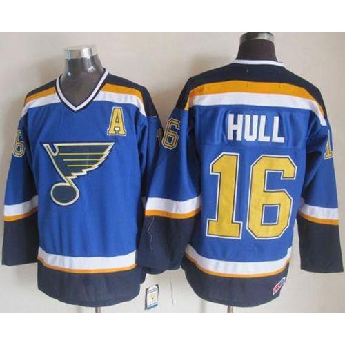 St. Louis Blues #16 Brett Hull Light Blue CCM Throwback Stitched Jersey Men's cheap jerseys for sale - CheapJerseys.Shop