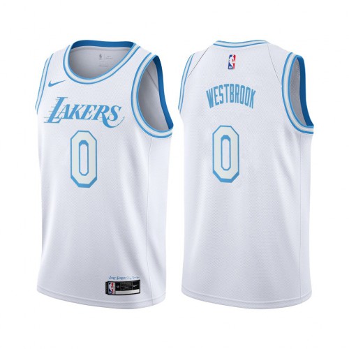 Los Angeles Lakers #0 Russell Westbrook White Swingman 2020-21 City Edition Jersey Mens cheap jerseys for sale - CheapJerseys.Shop