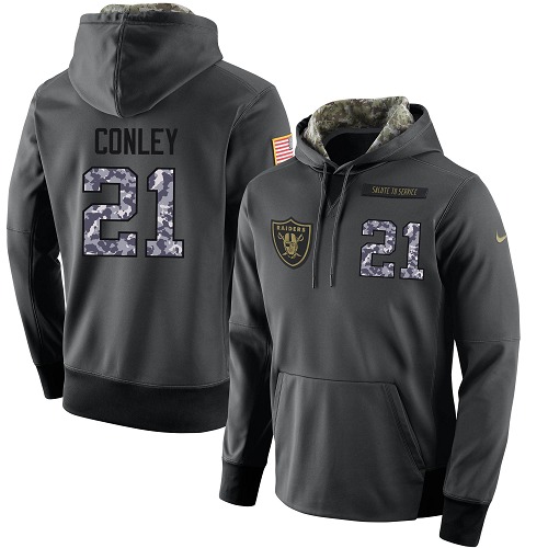 Men's Oakland Raiders #21 Gareon Conley Stitched Black Anthracite Salute To Service Player Performance Hoodie cheap jerseys for sale - CheapJerseys.Shop
