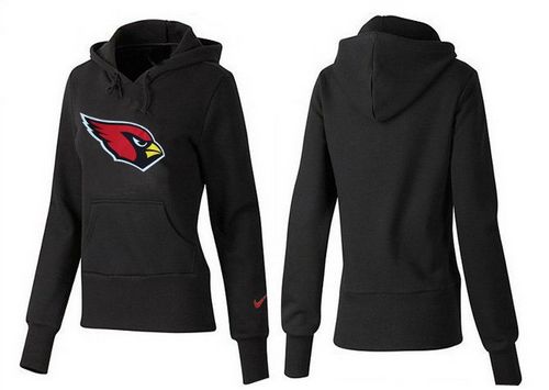 Women's Arizona Cardinals Logo Pullover Hoodie Black cheap jerseys for sale - CheapJerseys.Shop