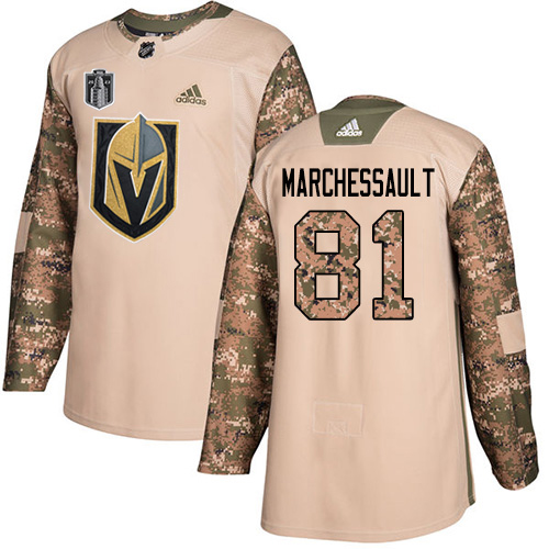 Golden Knights #81 Jonathan Marchessault Camo Authentic Youth 2023 Stanley Cup Final Patch Veterans Day Stitched Jersey cheap jerseys for sale - CheapJerseys.Shop