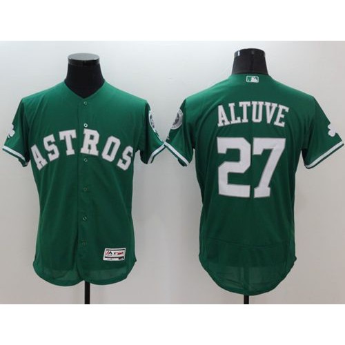 Houston Astros #27 Jose Altuve Green Celtic Flexbase Authentic Collection Stitched Jersey Men's cheap jerseys for sale - CheapJerseys.Shop