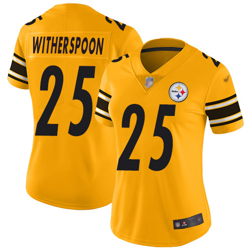 Steelers #25 Ahkello Witherspoon Gold Women's Stitched Limited Inverted Legend Jersey cheap jerseys for sale - CheapJerseys.Shop