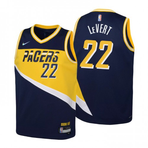 Indiana Indiana Pacers #22 Caris LeVert Youth Navy 2021/22 Swingman Jersey - City Edition Youth cheap jerseys for sale - CheapJerseys.Shop