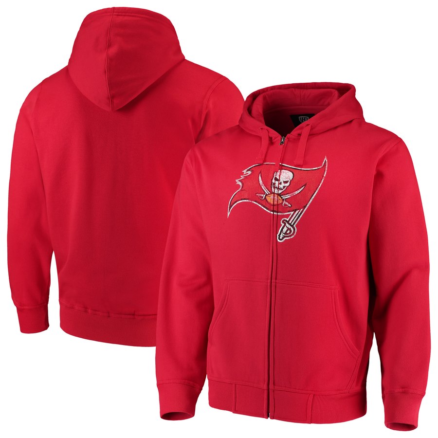 Tampa Bay Buccaneers G-III Sports By Carl Banks Primary Logo Full-Zip Hoodie Red cheap jerseys for sale - CheapJerseys.Shop