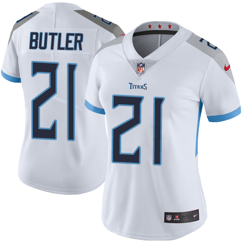 Tennessee Titans #21 Malcolm Butler White Women's Stitched Vapor Untouchable Limited Jersey Womens cheap jerseys for sale - CheapJerseys.Shop