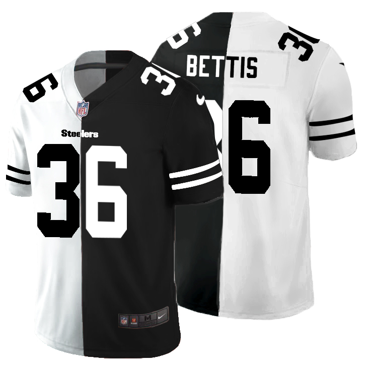 Pittsburgh Steelers #36 Jerome Bettis Men's Black V White Peace Split Vapor Untouchable Limited Jersey cheap jerseys for sale - CheapJerseys.Shop