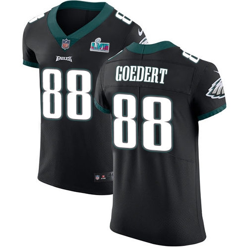 Eagles #88 Dallas Goedert Black Super Bowl LVII Patch Alternate Men's Stitched Vapor Untouchable Elite Jersey cheap jerseys for sale - CheapJerseys.Shop