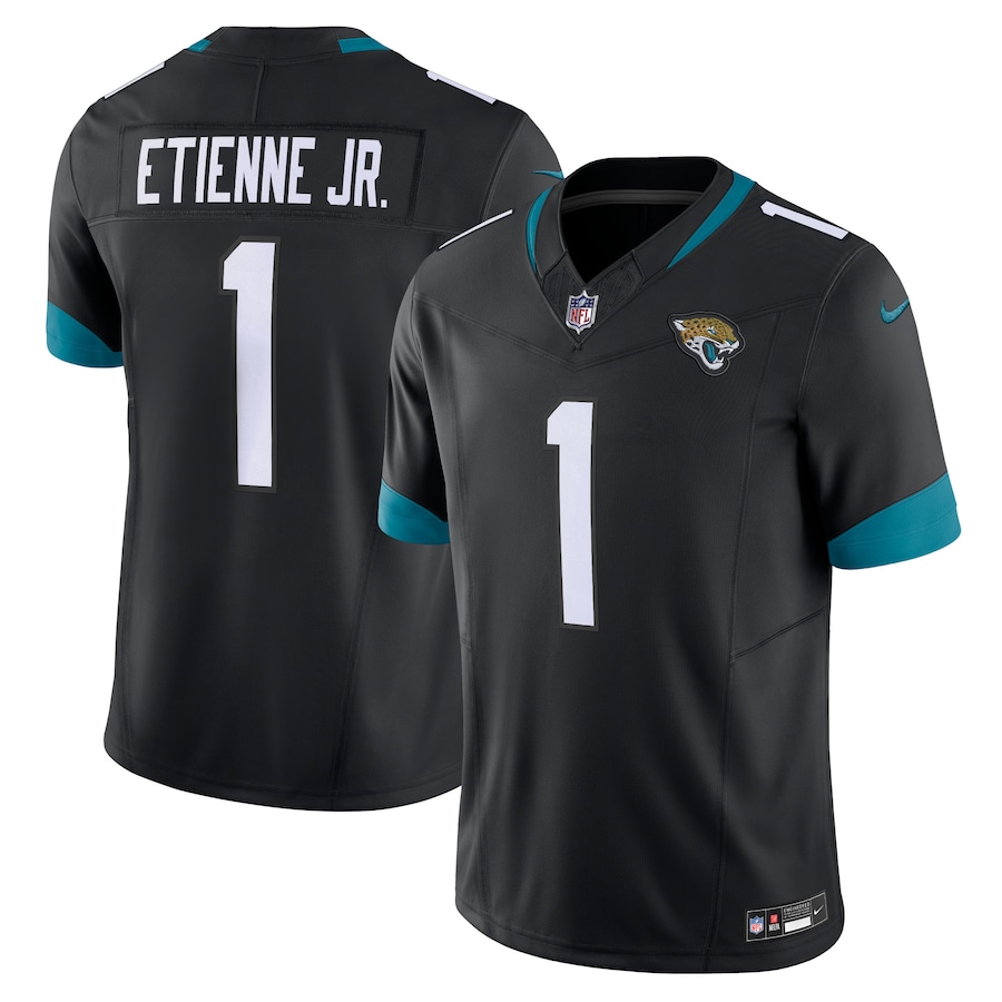 Jacksonville Jaguars #1 Travis Etienne Men's Black Vapor F.U.S.E. Limited Jersey cheap jerseys for sale - CheapJerseys.Shop