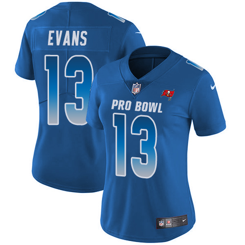 Buccaneers #13 Mike Evans Royal Women's Stitched Limited NFC 2019 Pro Bowl Jersey cheap jerseys for sale - CheapJerseys.Shop