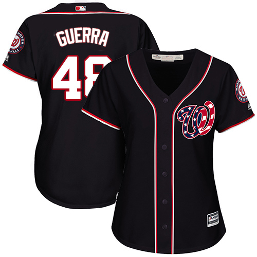 Washington Nationals #48 Javy Guerra Navy Blue Alternate Women's Stitched Jersey Womens cheap jerseys for sale - CheapJerseys.Shop