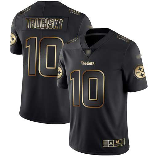 Steelers #10 Mitchell Trubisky Black/Gold Men's Stitched Vapor Untouchable Limited Jersey cheap jerseys for sale - CheapJerseys.Shop
