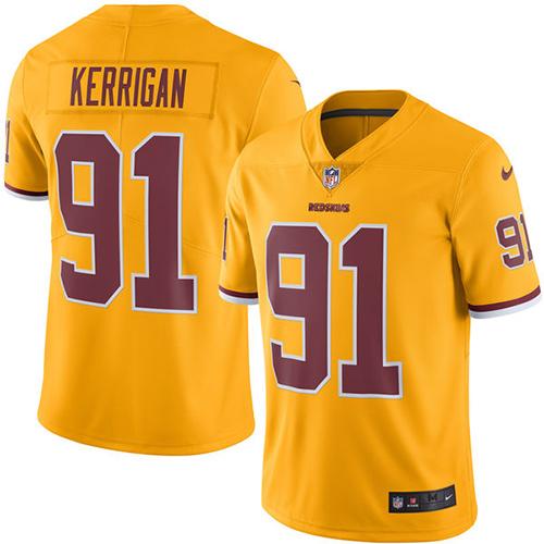 Washington Commanders #91 Ryan Kerrigan Gold Men's Stitched Limited Rush Jersey Men's cheap jerseys for sale - CheapJerseys.Shop