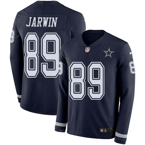 Dallas Cowboys #89 Blake Jarwin Navy Blue Team Color Youth Stitched Limited Therma Long Sleeve Jersey Youth cheap jerseys for sale - CheapJerseys.Shop