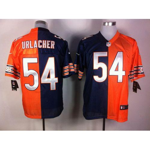 Chicago Bears #54 Brian Urlacher Navy Blue/Orange Men's Stitched Elite Split Jersey Men's cheap jerseys for sale - CheapJerseys.Shop