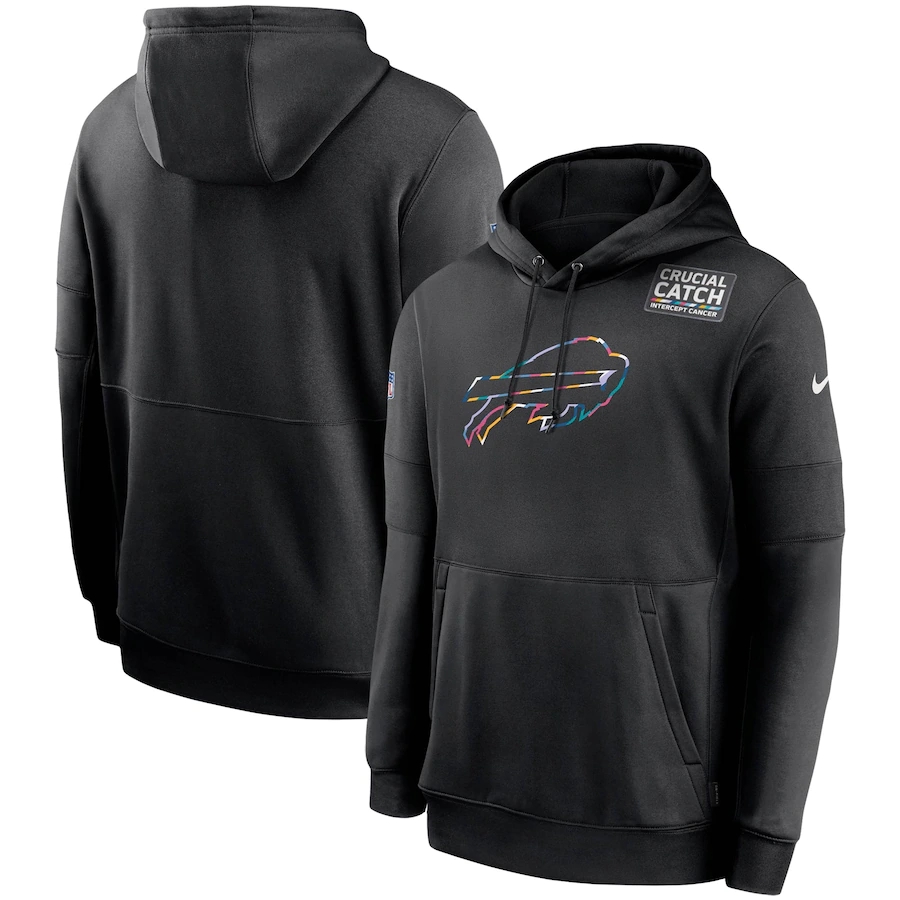 Buffalo Bills 2020 Crucial Catch Sideline Performance Pullover Hoodie Black cheap jerseys for sale - CheapJerseys.Shop