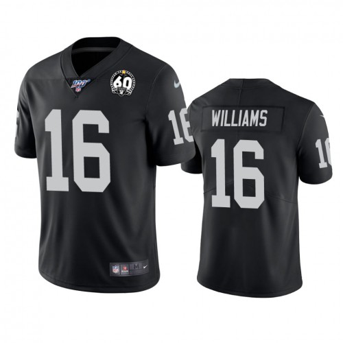 Las Vegas Raiders #16 Tyrell Williams Black 60th Anniversary Vapor Limited Stitched 100th Season Jersey Men's cheap jerseys for sale - CheapJerseys.Shop