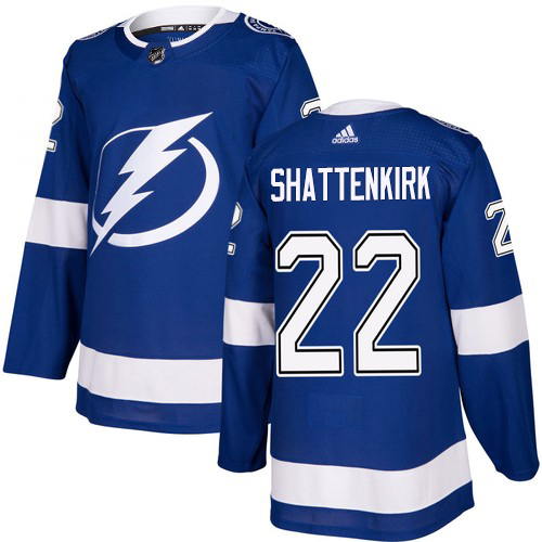 Tampa Bay Lightning #22 Kevin Shattenkirk Blue Home Authentic Youth Stitched Jersey Youth cheap jerseys for sale - CheapJerseys.Shop