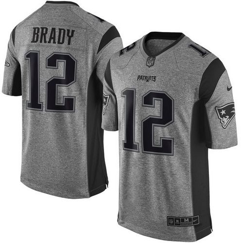 Patriots #12 Tom Brady Gray Men's Stitched Limited Gridiron Gray Jersey cheap jerseys for sale - CheapJerseys.Shop