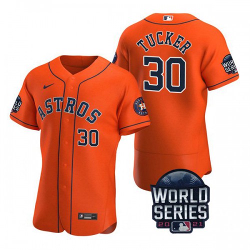 Houston Houston Astros #30 Kyle Tucker Men's 150th Anniversary 2021 World Series Authentic Jersey - Orange Men's cheap jerseys for sale - CheapJerseys.Shop