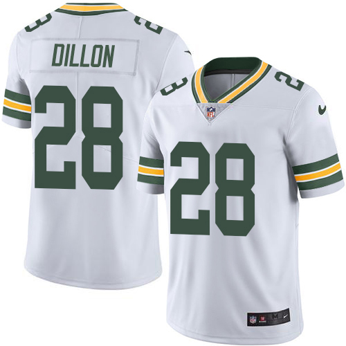 Packers #28 AJ Dillon White Youth Stitched Vapor Untouchable Limited Jersey cheap jerseys for sale - CheapJerseys.Shop
