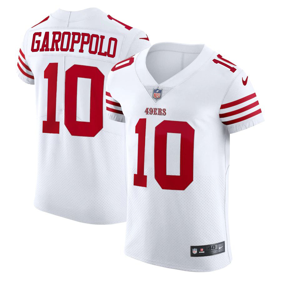 San Francisco 49ers #10 Jimmy Garoppolo White Men's 2022-23 Authentic Stitched Vapor Untouchable Elite Jersey cheap jerseys for sale - CheapJerseys.Shop