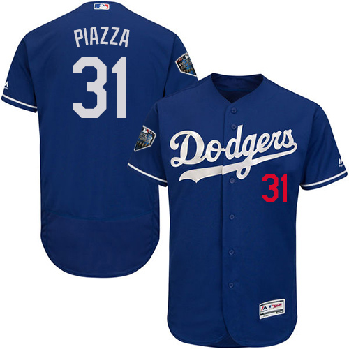 Los Angeles Dodgers #31 Mike Piazza Blue Flexbase Authentic Collection 2018 World Series Stitched Jersey Men's cheap jerseys for sale - CheapJerseys.Shop