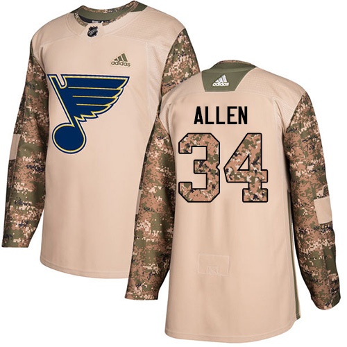 St. Louis Blues #34 Jake Allen Camo Authentic 2017 Veterans Day Stitched Youth Jersey Youth cheap jerseys for sale - CheapJerseys.Shop
