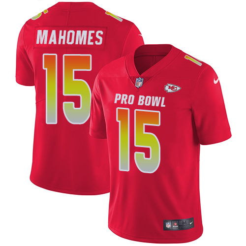 Chiefs #15 Patrick Mahomes Red Men's Stitched Limited AFC 2019 Pro Bowl Jersey cheap jerseys for sale - CheapJerseys.Shop
