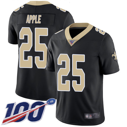 New Orleans Saints #25 Eli Apple Black Team Color Men's Stitched 100th Season Vapor Limited Jersey Men's cheap jerseys for sale - CheapJerseys.Shop