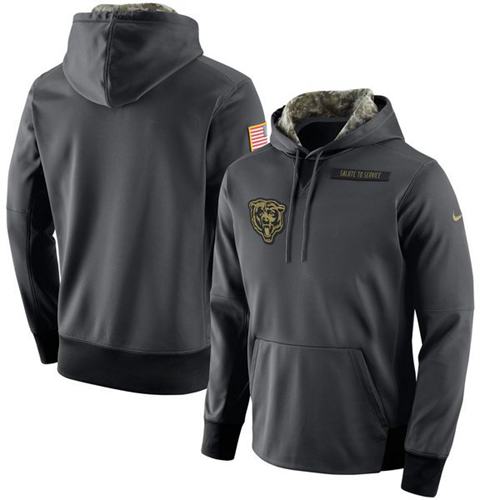 Men's Chicago Bears Anthracite Salute To Service Player Performance Hoodie cheap jerseys for sale - CheapJerseys.Shop