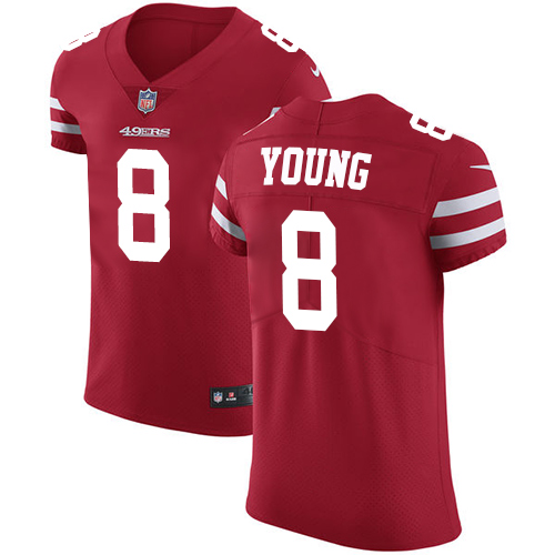 49ers #8 Steve Young Red Team Color Men's Stitched Vapor Untouchable Elite Jersey cheap jerseys for sale - CheapJerseys.Shop