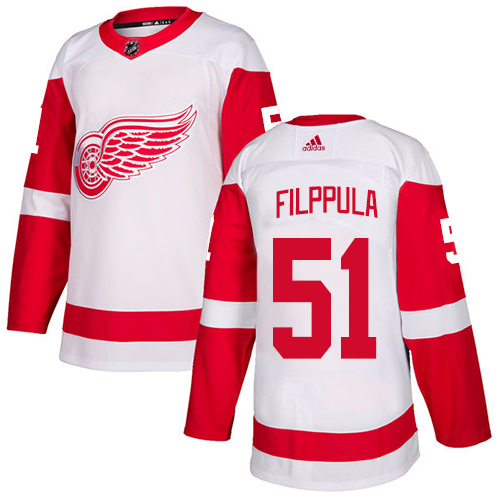Detroit Red Wings #51 Valtteri Filppula White Road Authentic Stitched Jersey Men's cheap jerseys for sale - CheapJerseys.Shop