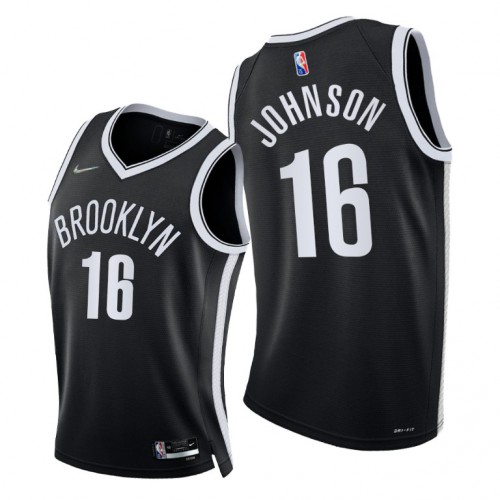 Brooklyn Nets #16 James Johnson Youth 2021-22 75th Diamond Anniversary Jersey Black Youth cheap jerseys for sale - CheapJerseys.Shop
