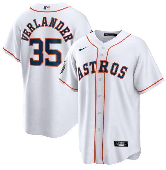 Houston Astros #35 Justin Verlander White 2022 World Series Home Stitched Men's Jersey cheap jerseys for sale - CheapJerseys.Shop